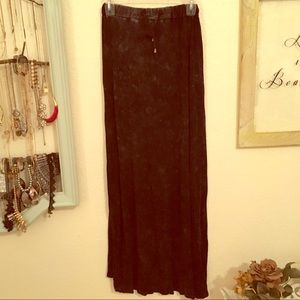 Black Burnout Style Maxi Dress